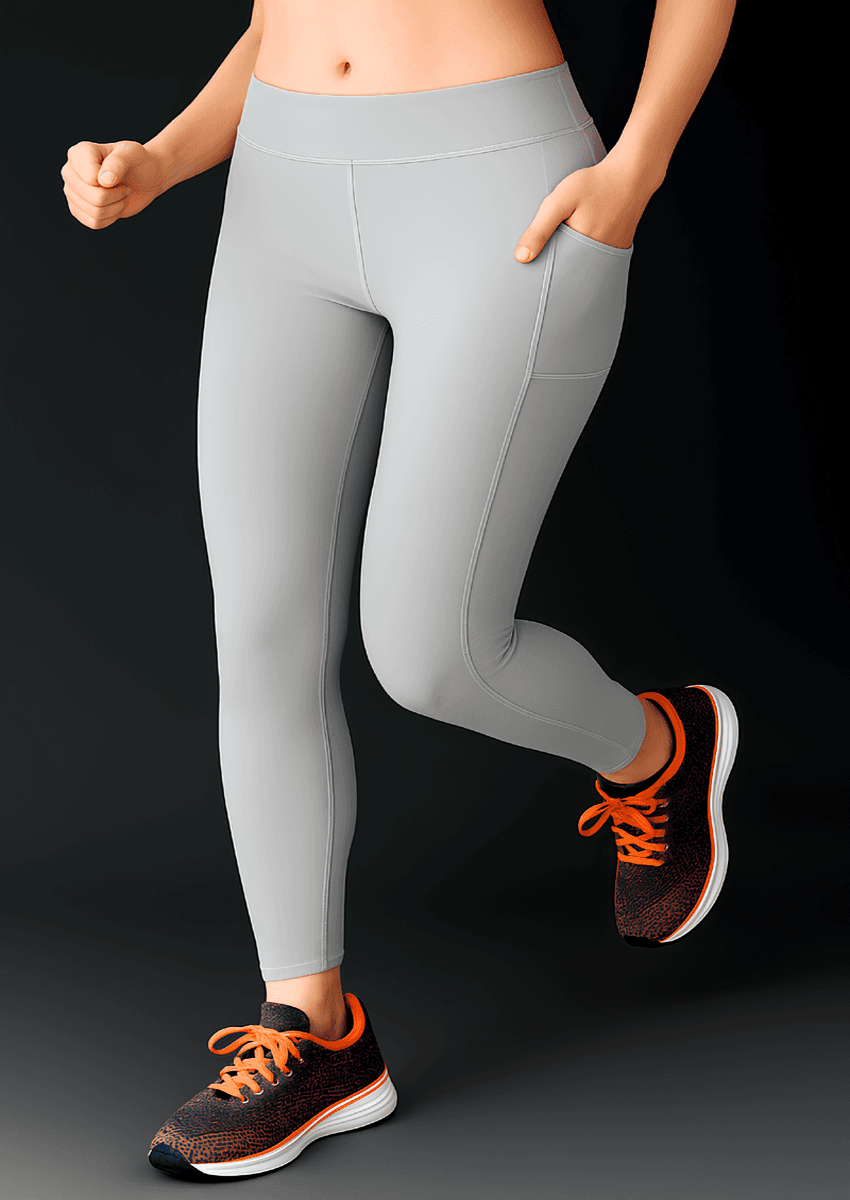 WUGO Women's High-Stretch Workout Yoga Tights - Grey