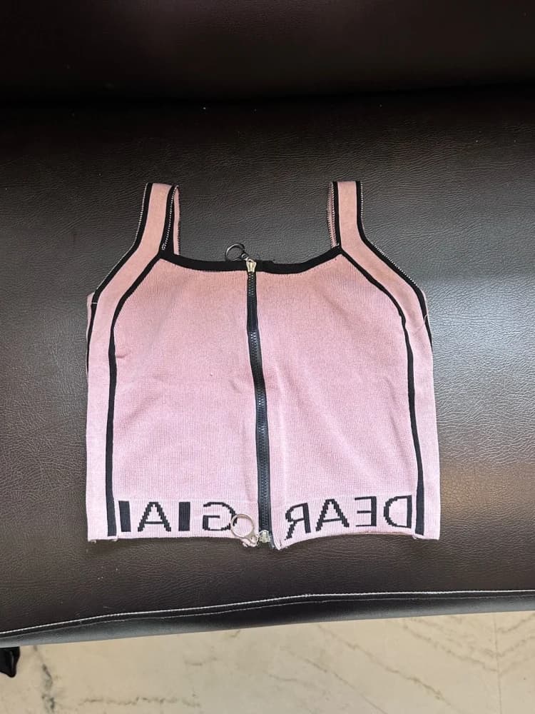 Pink Zipper Top