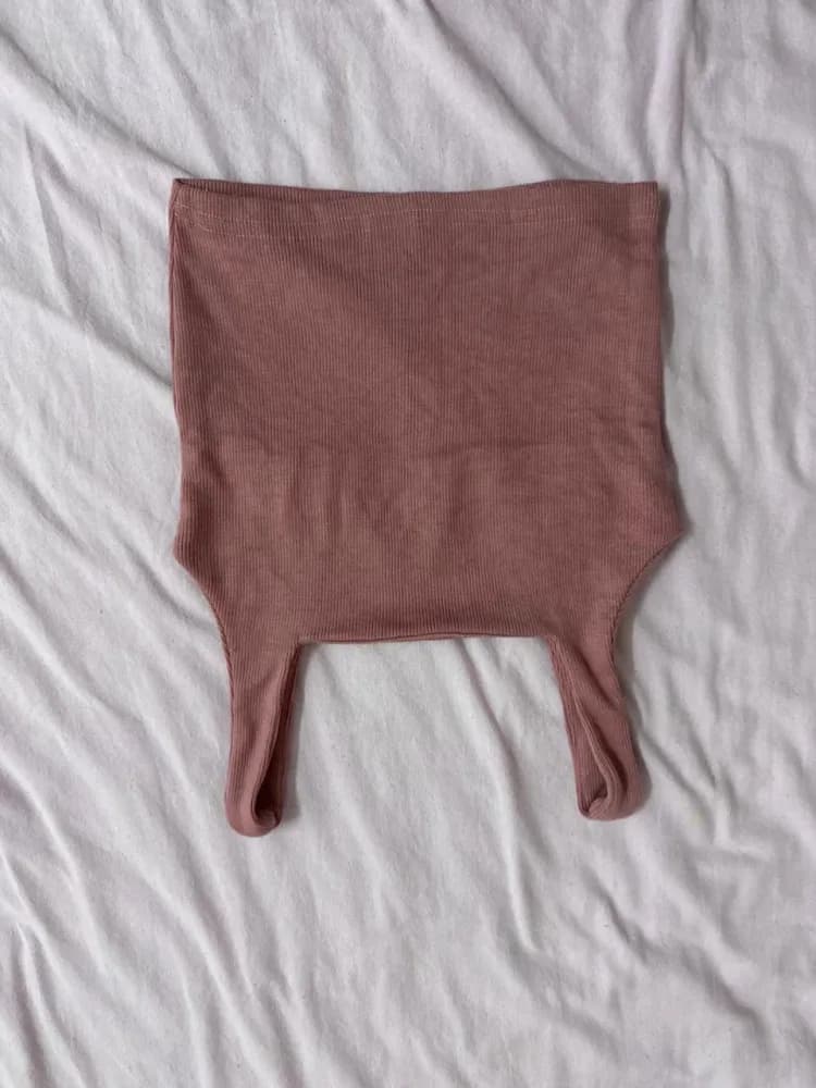 Square neck pink top