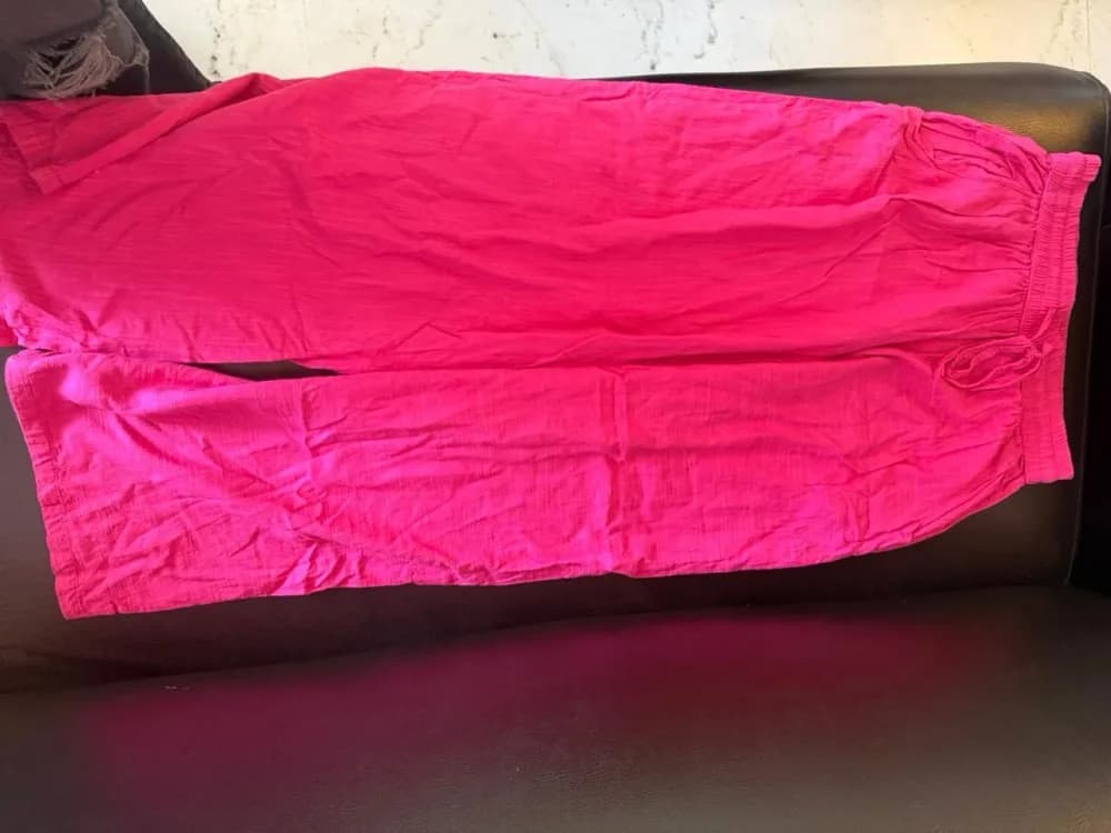 Pink cotton pant