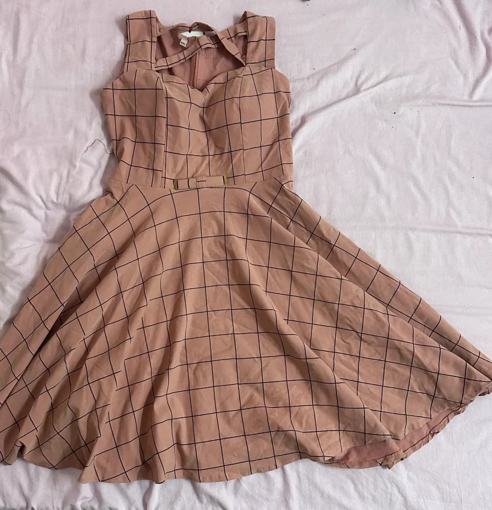 Checkered Pink Dress