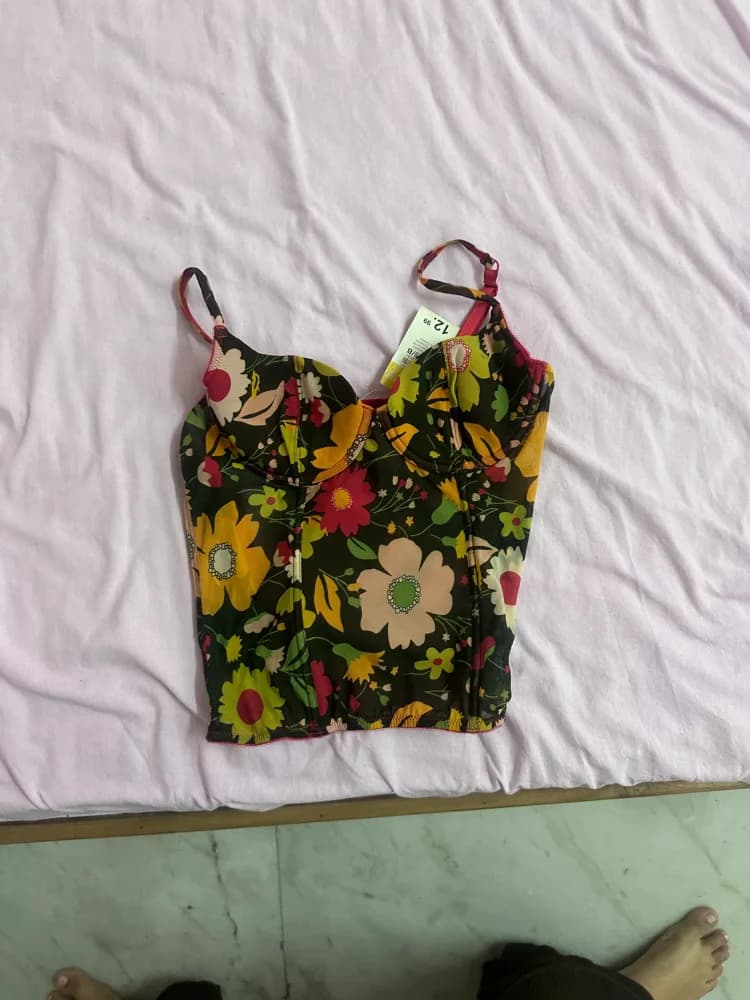Floral corset top