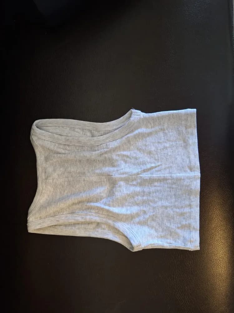 Grey zara ribbed tank