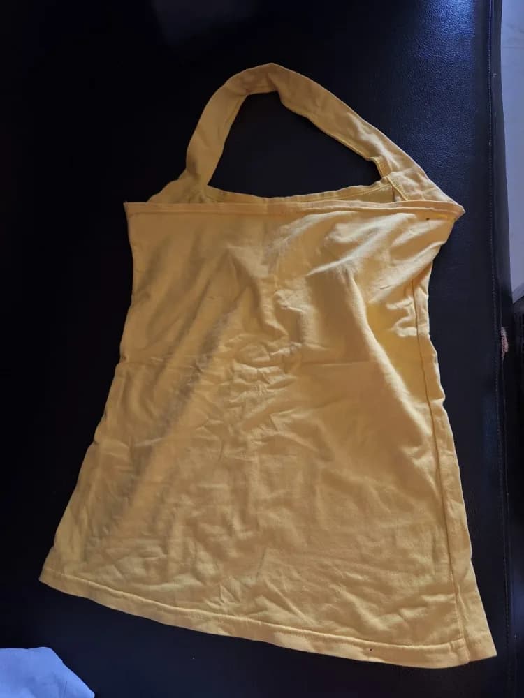 Yellow halter neck